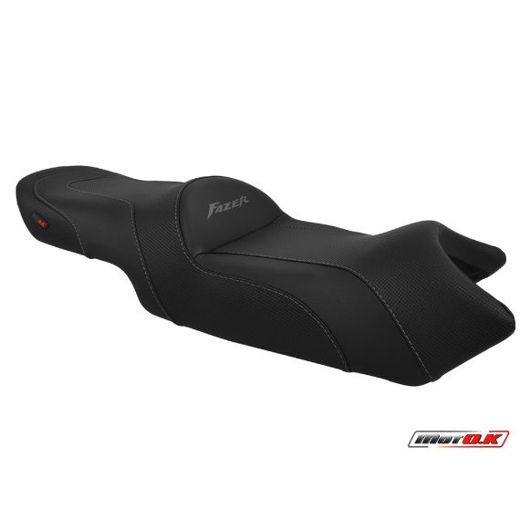 MOTO.K CS2-414 BLACK/GREY COMFORT SEAT + EMBROIDERY LOGO FOR YAMAHA FZ6 (2005-2011)