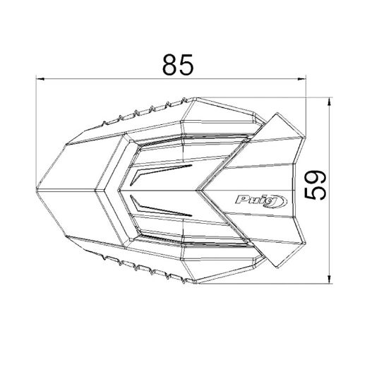 PUIG 1873N R19 CRASH PADS FOR YAMAHA FZ6