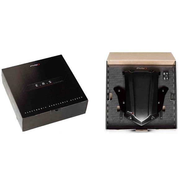 PUIG 9718N BLACK WINDSCREEN KIT ELECTRIC FOR BMW R1250GS 1G13 (K50) (18-19)