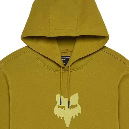 Fox Head Fleece Pullover Hoody mustard