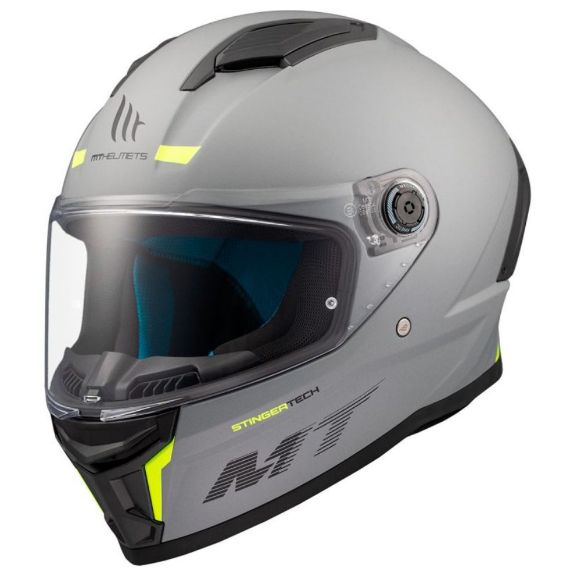 MT Stinger 2 full-face κράνη A12 γκρι γυαλιστερό χανιά