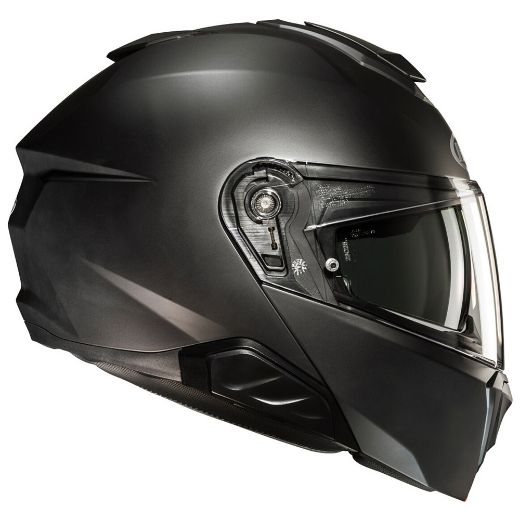 ανοιγόμενα Flip-Up Modular κράνη HJC i91 σπαστό κράνος μηχανής SEMI FLAT BLACK μαύρο ματ