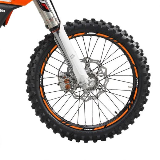 MD ταινίες τροχών KTM universal 21/18in αυτοκόλλητη ταινία τροχού MOTO DISCOVERY ORANGE/WHITE