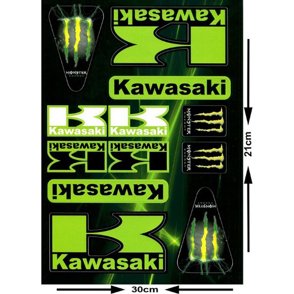 STICKER SHEET MD ΣΕΤ ΑΥΤΟΚΟΛΛΗΤΑ KAWASAKI MULTI