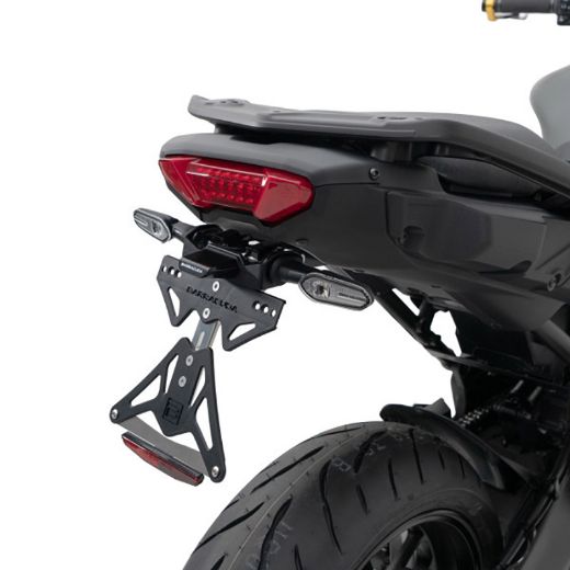 Βάσεις πινακίδας BARRACUDA YAMAHA TRACER 9 2022-2023 Bάση πινακίδας μηχανής αναδιπλούμενη για εργοστασιακά φλας YMTR9104-2-18 μαύρο