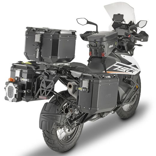GIVI TREKKER OUTBACK 48 BLACK αριστερή βαλίτσα αλουμινίου