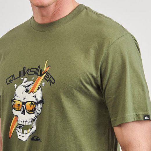QUIKSILVER ONE LAST SURF SS TEE FOUR GRAPE LEAF