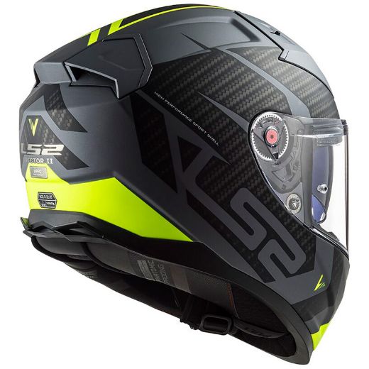 LS2 VECTOR II FULL-FACE HELMETS ECE 22.06 MATT TITANIUM H-V YELLOW