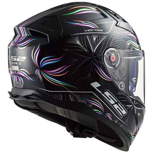 LS2 VECTOR II FULL-FACE HELMETS ECE 22.06 TROPICAL BLACK WHITE