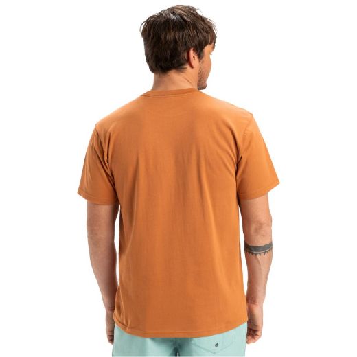 αντρικές καλοκαιρινές κοντομάνικες μπλούζες quiksilver evo endless bran πορτοκαλι
