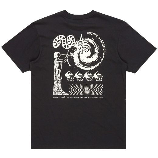 αντρικές καλοκαιρινές κοντομάνικες μπλούζες quiksilver ev cosmic vibrations black μαύρο