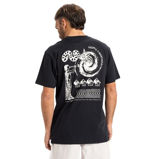 κοντομάνικες μπλούζες quiksilver ev cosmic vibrations black μαύρο