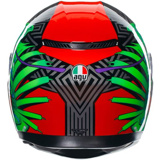 ece 2206 κράνος AGV K3 KAMALEON BLACK/RED/GREEN