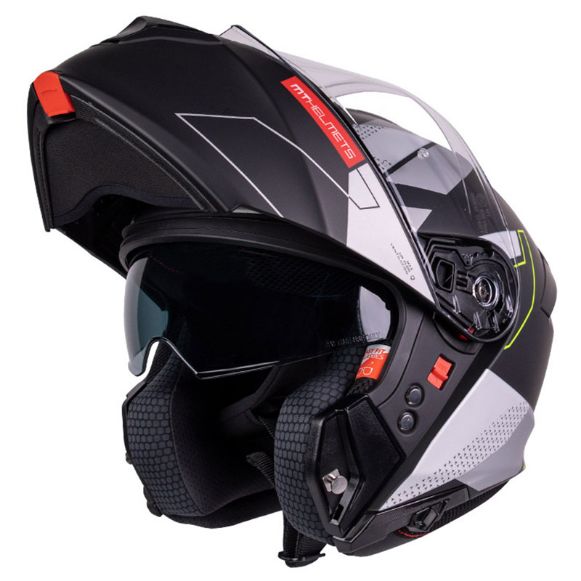  Flip-up κράνος μηχανής MT Genesis SV Talo B2 μαύρο / γκρι ματ Χανιά