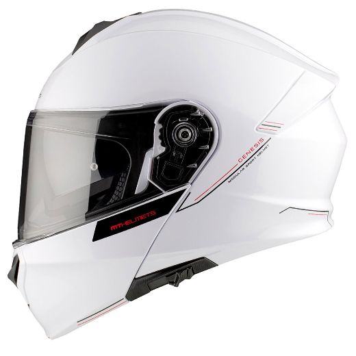  Flip-up κράνος μηχανής MT Genesis SV Talo B2 άσπρο γυαλιστερό Χανιά