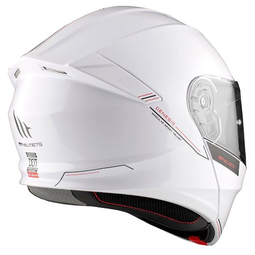 MT Genesis SV Flip-up helmets solid A0 gloss pearl white