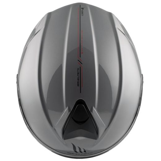 Motorcycle flip-up helmet MT Genesis SV solid A12 grey gloss Chania