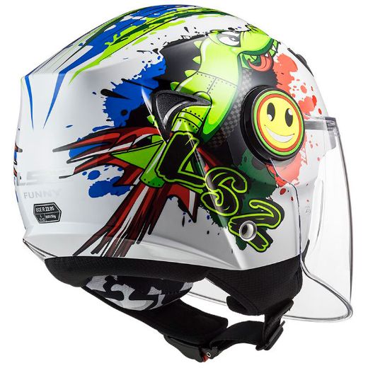 Παιδικό Κράνος μηχανής LS2 FUNNY CROCO WHITE άσπρο | Προσφορά Χανιά
