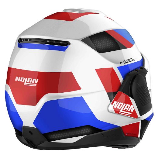 Modular Κράνος μηχανής NOLAN N120-1 Subway 24 metal white/blue/red | Προσφορά Χανιά