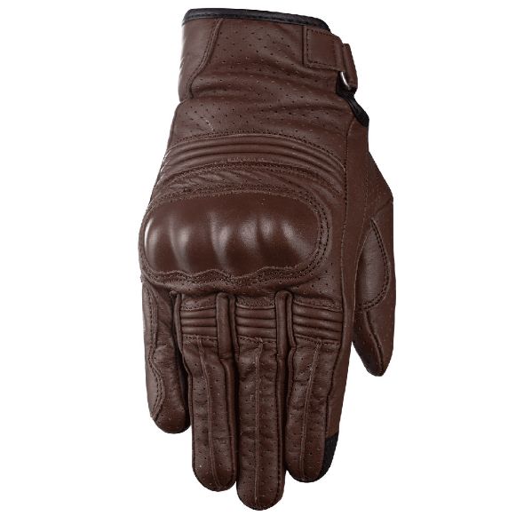 Ρετρο δερμάτινα καλοκαιρινά γάντια μηχανής Nordcode Throttle σκούρο καφέ | Προσφορά Χανιά