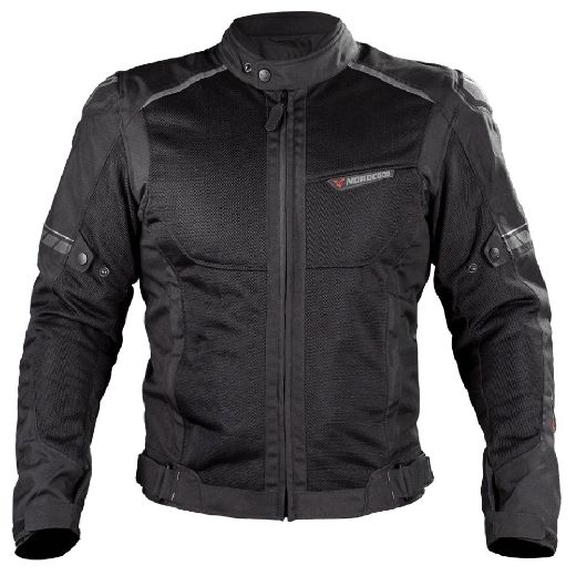 NORDCODE FIGHT AIR PRO BLACK καλοκαιρινό αδιάβροχο μπουφάν μηχανής με αντιανεμικό | Προσφορά Χανιά