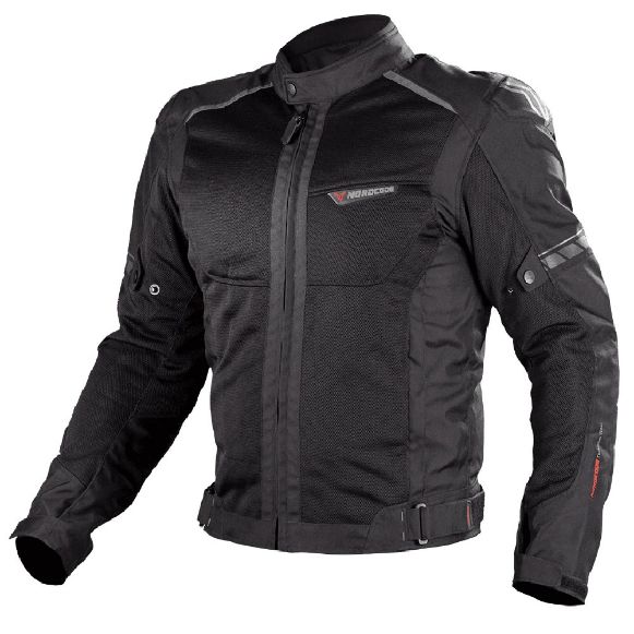 Motorcycle summer waterproof jacket NORDCODE FIGHT AIR PRO BLACK | Stock Offer Chania