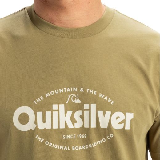 κοντομάνικες μπλούζες quiksilver ev shape all day λαδί aloe