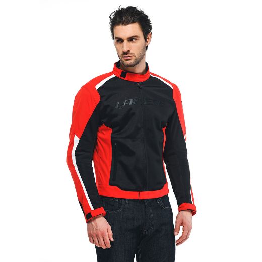 Dainese Hydraflux 2 Air D-Dry καλοκαιρινά μπουφάν με αδιάβροχη μεμβράνη μαύρο / κόκκινο