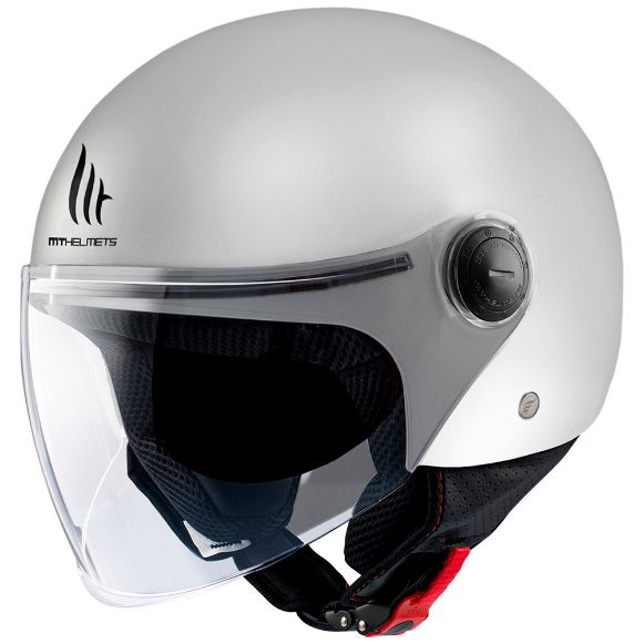 Jet κράνος μηχανής MT STREET S A0 GLOSS WHITE άσπρο γυαλιστερό Χανιά