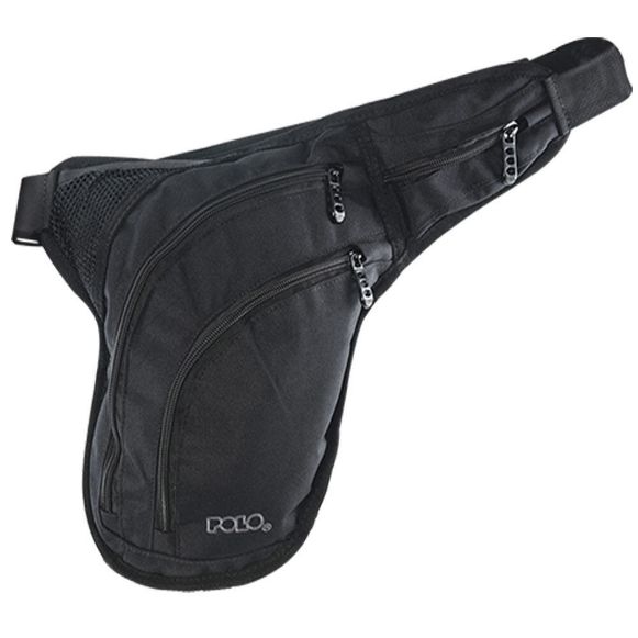 Τσαντάκι μέσης / μηρου Polo Pitt μαύρο | GASmoto.gr Χανιά