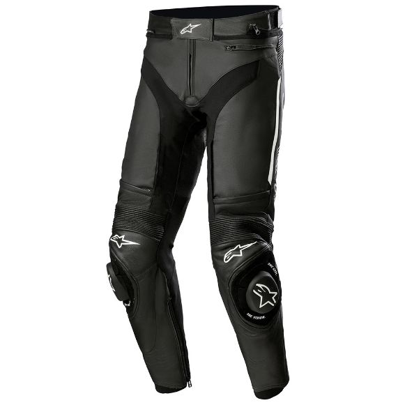 Σπορ δερμάτινο παντελόνι μηχανής Alpinestars Missile V3 μαύρο / άσπρο Χανιά | GASmoto.gr