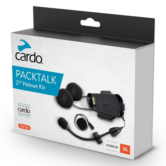 Cardo 2nd Helmet Kit ακουστικών & μικροφώνου Packtalk Line με ηχεία JBL 40mm | GASmoto Χανιά