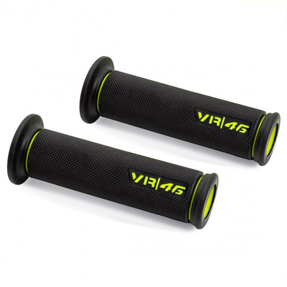 Χειρολαβές Barracuda VR46 Grips μηχανής μαύρο / κίτρινο φλούο