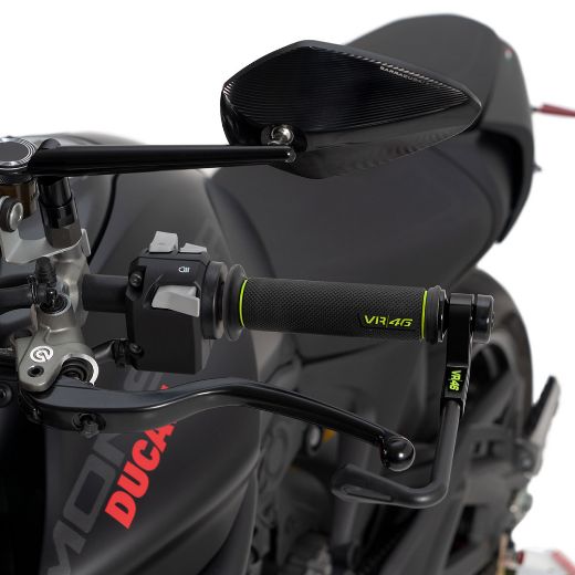 γκριπάκια Barracuda VR46 grips χειρολαβές μαύρο κίτρινο φλούο