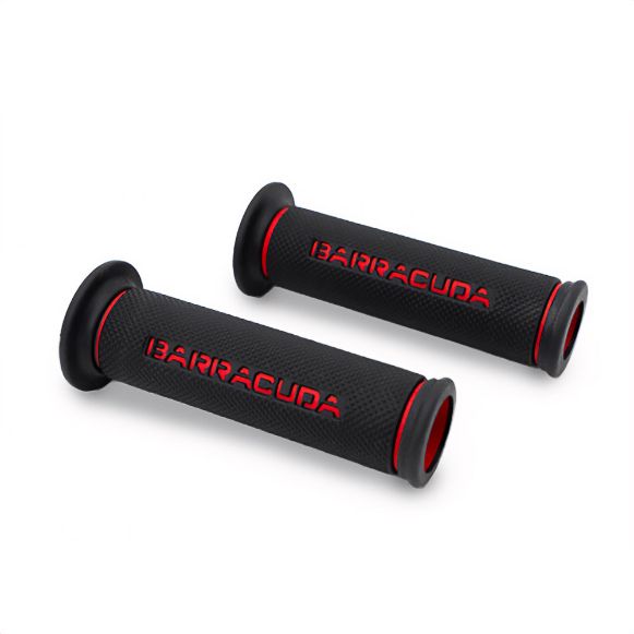 Barracuda Basic Racing Grips χειρολαβές μηχανής μαύρο / κόκκινο Χανιά