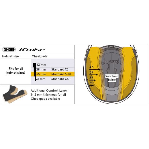 Cheek pads SHOEI J-CRUISE Chania