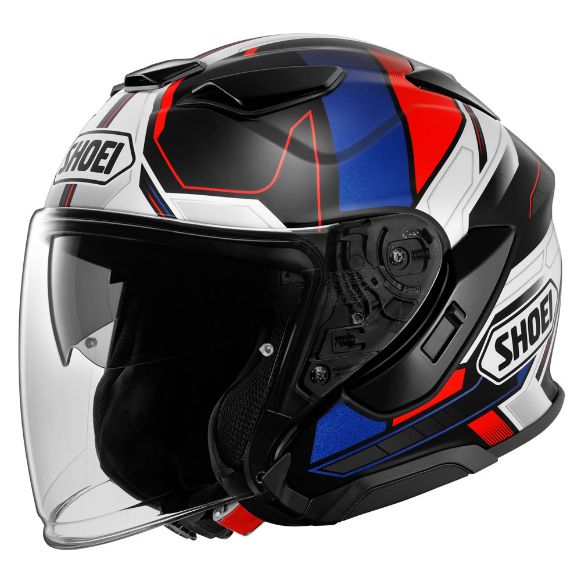 Shoei J-Cruise 3 Whizzy TC-10 jet κράνος μηχανής ECE 22.06 κόκκινο / μπλε | GASmoto.gr