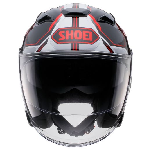 Motorcycle jet helmet Shoei J-Cruise 3 Whizzy TC-1 black / red | GASmoto.gr