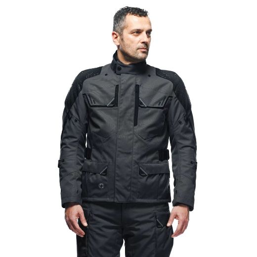 Waterproof 3 seasons Motorcycle Jacket Dainese Ladakhg 3L D-Dry iron-gate black | Stock Offer Chania