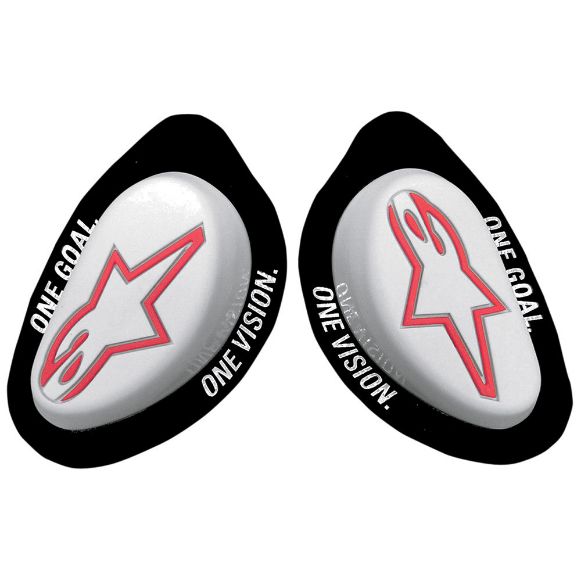 ALPINESTARS GP KNEE SLIDERS Λευκές γλίστρες γονάτου σκληρές Χανιά