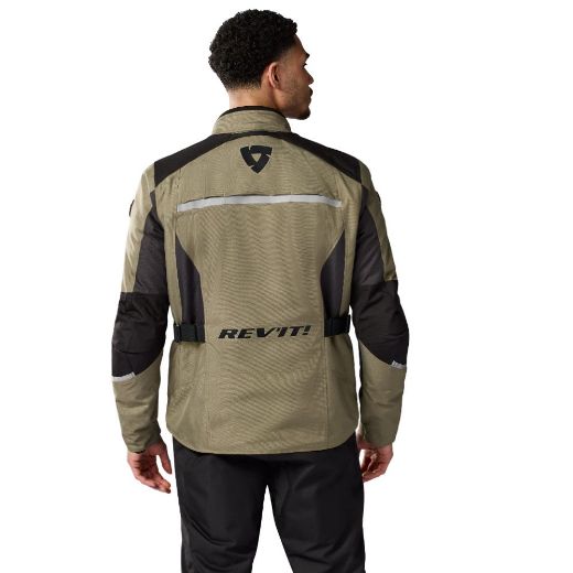 αδιάβροχο μπουφάν μηχανής Revit voltiac 3 H2O green anthracite