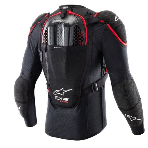 Alpinestars Tech-Air® Off-road θώρακες MX enduro μαύρο/κόκκινο Χανιά