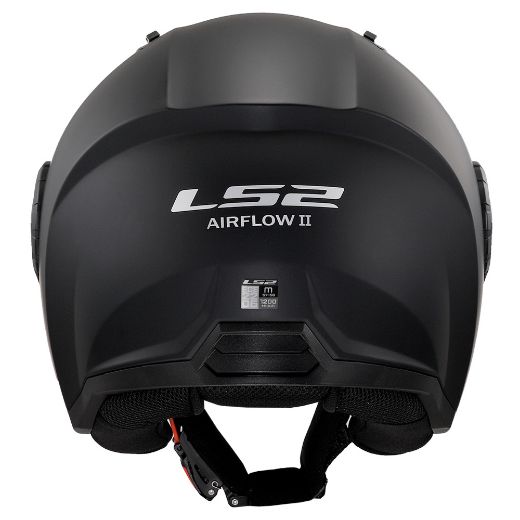 Motorcycle jet helmet LS2 Airflow II ECE 22.06 gloss black | GASmoto.gr