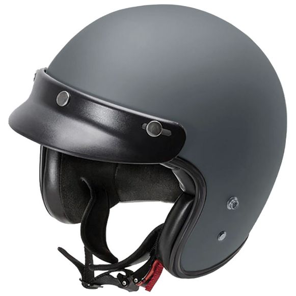 Ρετρό Jet κράνος Garibaldi G02X γκρι ματ Χανιά