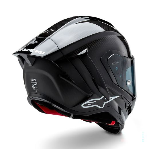 Full-Face αγωνιστικό κράνος μηχανής Alpinestars Supertech R10 Carbon Μαύρο μονόχρωμο | GASmoto.gr