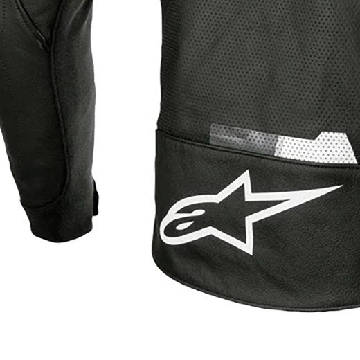 Motorcycle leather jacket Aplinestars GP Force Airflow black / white | GASmoto.gr