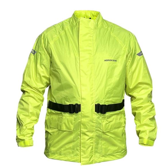 αδιάβροχα μπουφάν μηχανής nordcode cyclon rain jacket πάνω αδιάβροχο φλούο κίτρινο