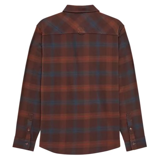 αντρικά πουκάμισα FOX survivalist core WOVEN flannel ανδρικό χειμερινό μακρυμάνικο φανελένιο πουκάμισο καφέ dark brown