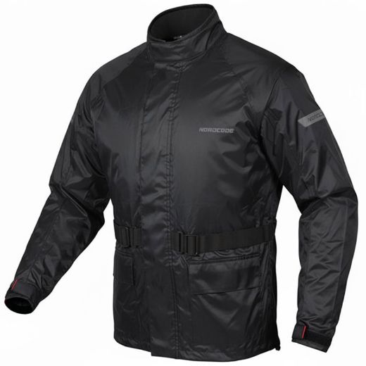αδιάβροχα μπουφάν μηχανής nordcode cyclon rain jacket πάνω αδιάβροχο μαύρο black