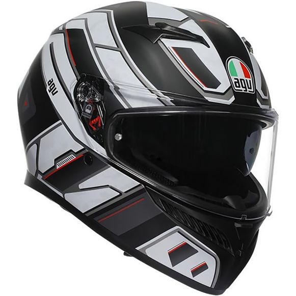 AGV K3 MPLK Rivia full face κράνη ECE 2206 μαύρο ματ/άσπρο χανιά